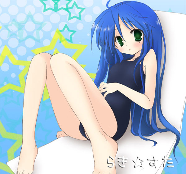 izumi konata, lucky star, tagme, swimsuit