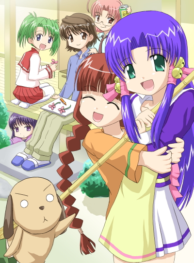 aoba kozue, chanohata tamami, johnny ryuusei, kurosaki asami, kurosaki sayoko, momono megumi, shiratori ryushi, mahoraba, 00s, school uniform, serafuku
