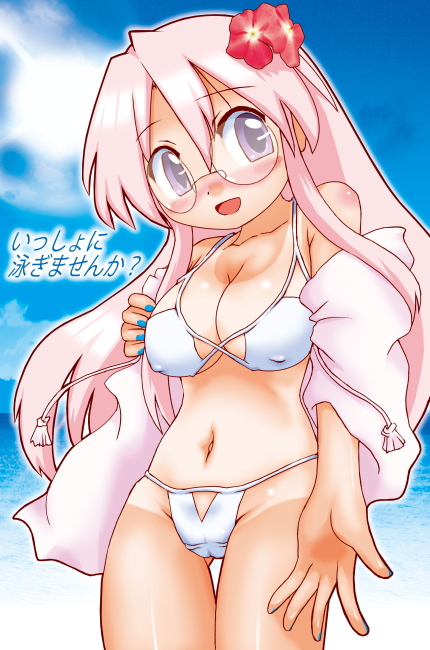 takara miyuki, lucky star, tagme, 00s, swimsuit
