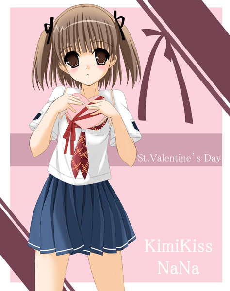 tomosuke, kimi kiss, tagme, school uniform, serafuku, skirt, valentine
