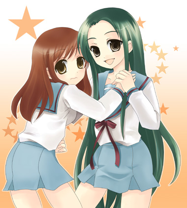 suzumiya haruhi no yuuutsu, lowres, tagme, 00s, school uniform, serafuku