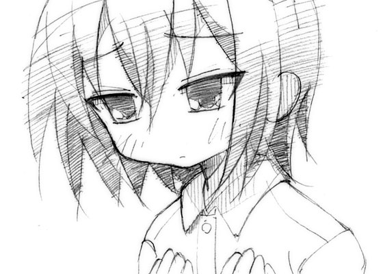 gofu, iwasaki minami, lucky star, tagme, 00s, monochrome, sketch