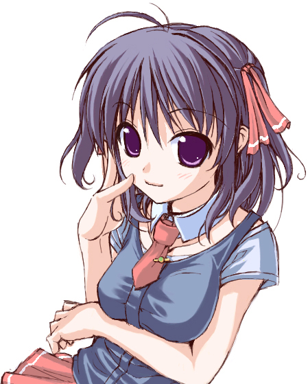 tagme, purple eyes, purple hair, serafuku
