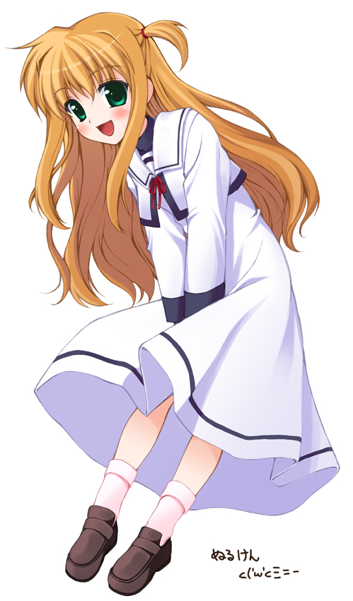 arisa bunnings, lyrical nanoha, mahou shoujo lyrical nanoha, tagme, 00s, school uniform, serafuku