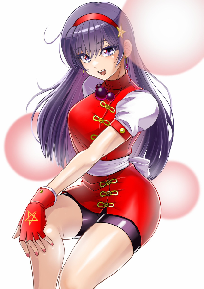 asamiya athena, psycho soldier, snk, the king of fighters, the king of fighters '98, hair ornament, idol, purple hair, star (symbol), star hair ornament