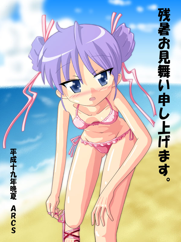 hiiragi kagami, lucky star, tagme, 00s, swimsuit