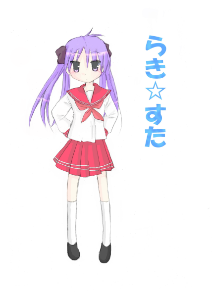 hiiragi kagami, lucky star, tagme, 00s, school uniform, serafuku