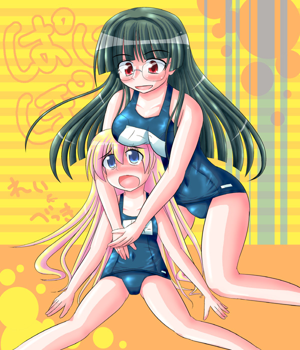 rebecca miyamoto, tachibana rei, pani poni dash!, tagme, 00s, child, glasses, swimsuit