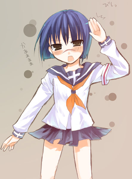 tsumura tokiko, busou renkin, tagme, 00s, scar, school uniform, serafuku