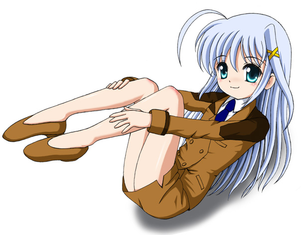 flipper, reinforce zwei, lyrical nanoha, mahou shoujo lyrical nanoha, mahou shoujo lyrical nanoha strikers, silver hair, 00s, 1girl, ahoge, female focus, flats, formal clothes, green eyes, hair ornament, legs up, long hair, long sleeves, looking at viewer, lying, military, military uniform, on back, shoes, solo, suit, thighs, very long hair, x hair ornament