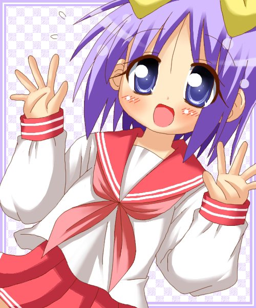 hiiragi tsukasa, lucky star, tagme, 00s, school uniform, serafuku