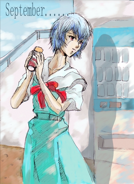 ayanami rei, neon genesis evangelion, tagme, school uniform, serafuku