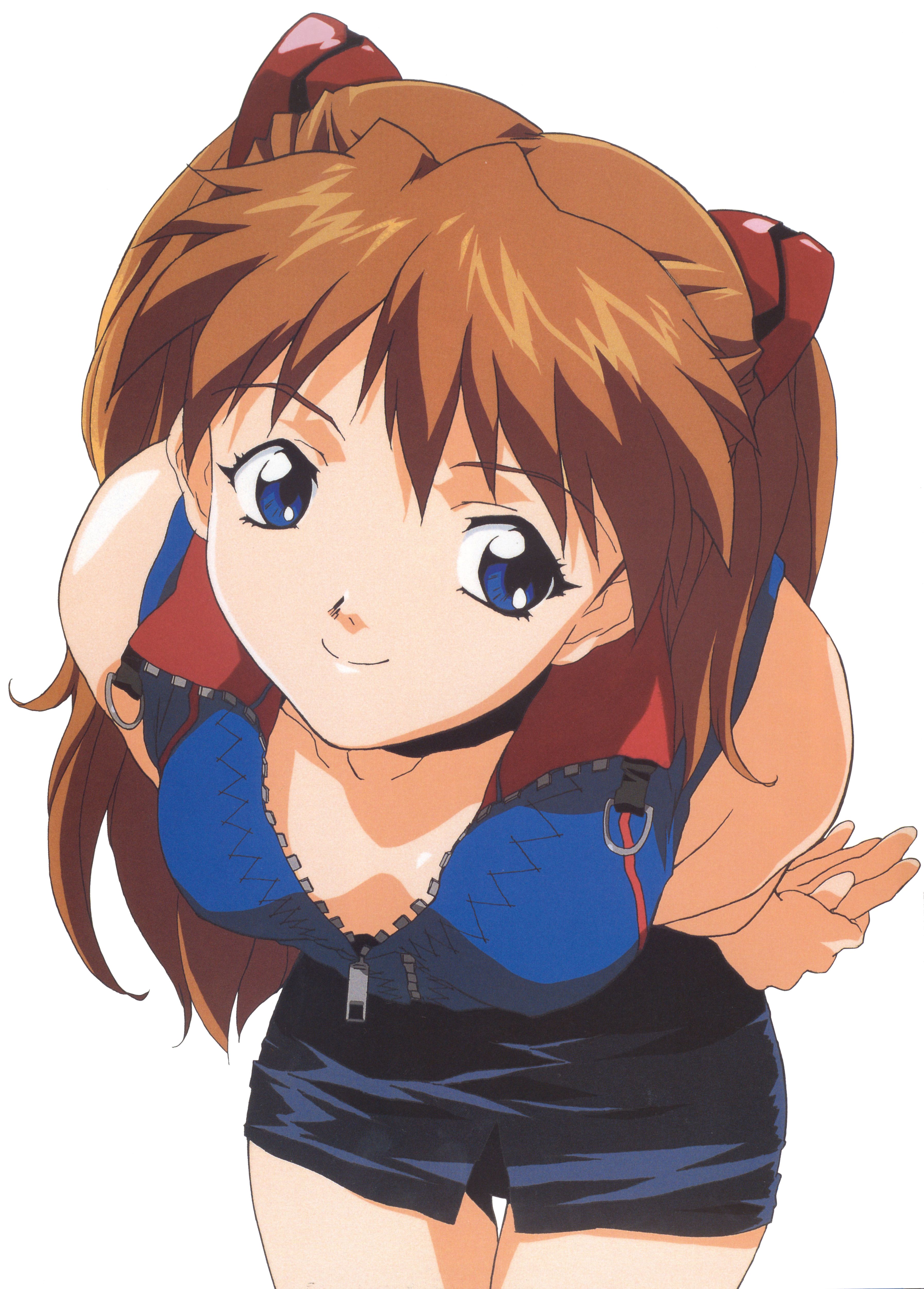 souryuu asuka langley, neon genesis evangelion, absurdres, highres, blue eyes, skirt
