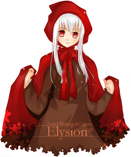 sumisu rinju, lafrenze, elysion, sound horizon, albino, red eyes, solo, white hair