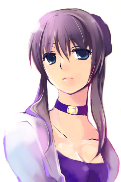 misaki kozue, marina ismail, gundam, gundam 00, 00s, 1girl, black hair, blue eyes, breasts, choker, cleavage, dress, female focus, hair bun, hair up, large breasts, lips, princess, simple background, solo, strapless