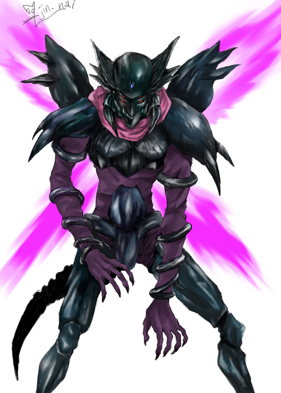 garyu, jin nai, lyrical nanoha, mahou shoujo lyrical nanoha, mahou shoujo lyrical nanoha strikers, 00s, monster, monster focus, no humans, signature, simple background, solo, tail, wings
