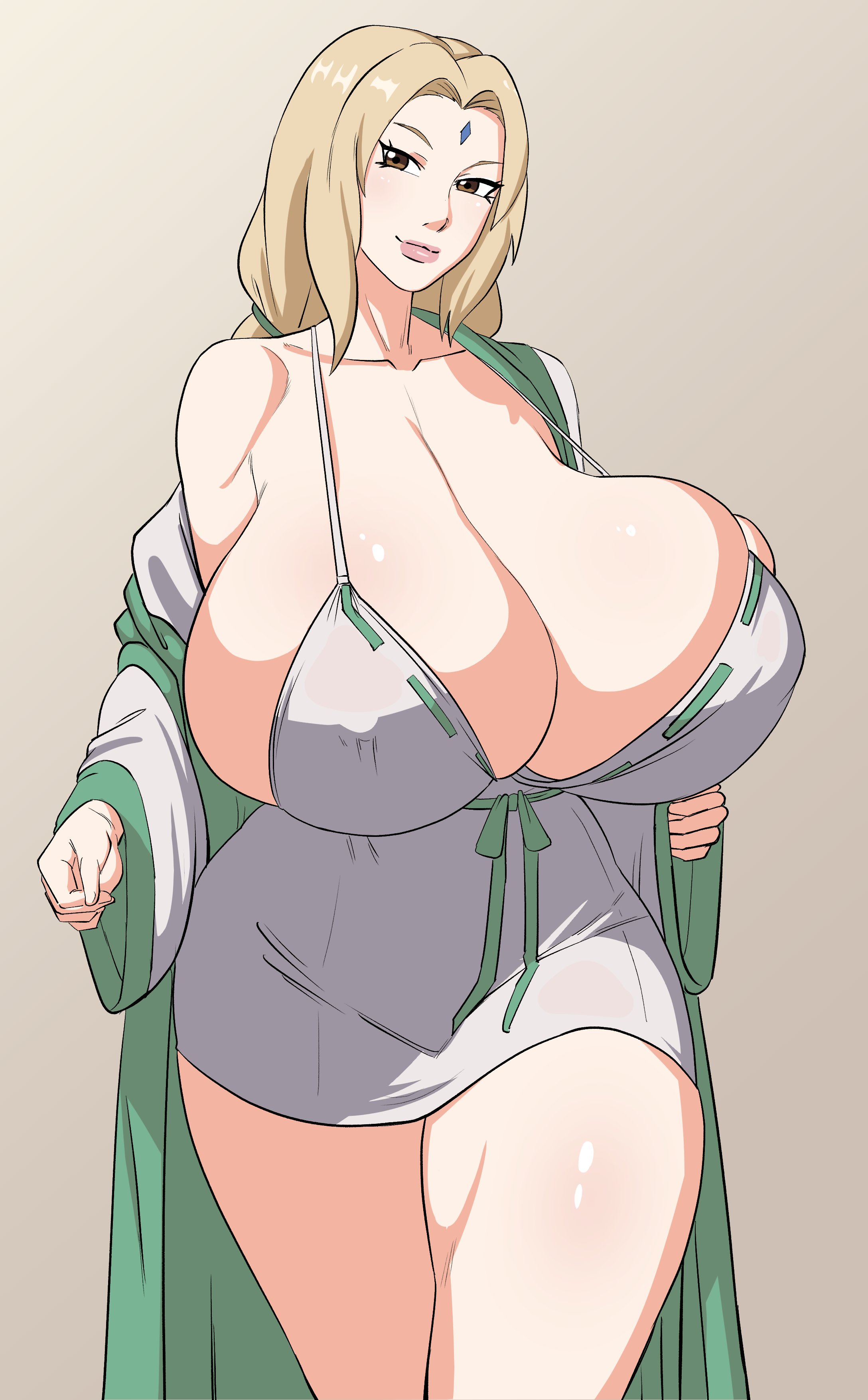 tsunade (naruto), naruto (series), naruto shippuuden, 1girl, blonde hair, breasts, cleavage, huge breasts