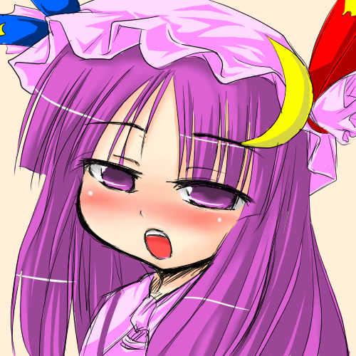 morino harifu, patchouli knowledge, touhou, lowres, 1girl, blush, female focus, solo
