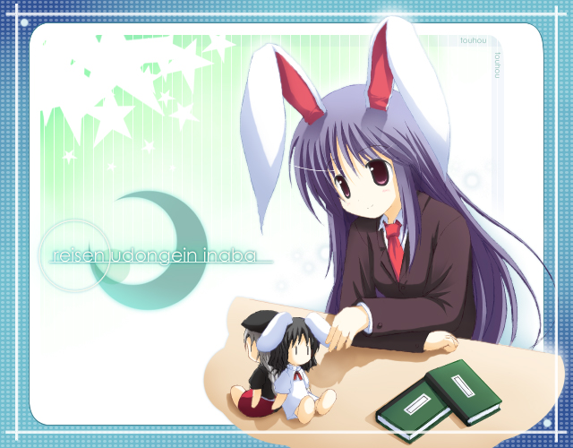 mitamano, inaba tewi, reisen udongein inaba, yagokoro eirin, touhou, 1girl, animal ears, character doll, doll, female focus, rabbit ears, solo
