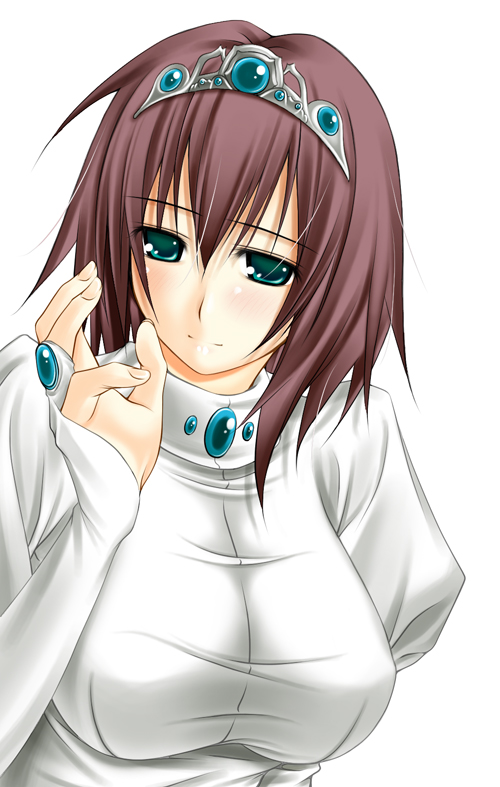 ribucci, henrietta de tristain, zero no tsukaima, 00s, 1girl, breasts, crown, female focus, green eyes, hat, large breasts, solo, tiara