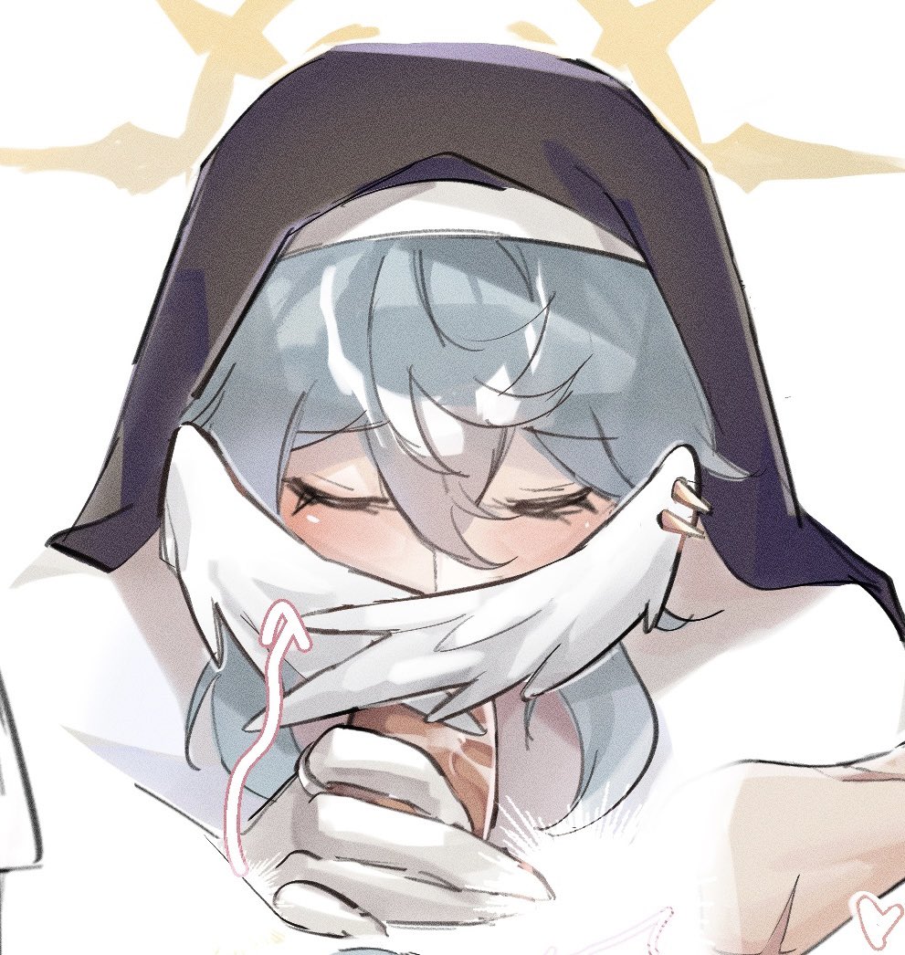 xuv4io, gallagher (honkai: star rail), sunday (honkai: star rail), honkai: star rail, honkai (series), 2boys, black hat, blush, closed eyes, crossdressing, crossdressing (mtf), cum, cum on body, cum on penis, double-parted bangs, erection, eyelashes, fellatio, grey hair, hair between eyes, halo, halo behind head, hat, head wings, male focus, multiple boys, oral, out of frame, penis, shy, solo focus, white background, white wings, wings, yaoi