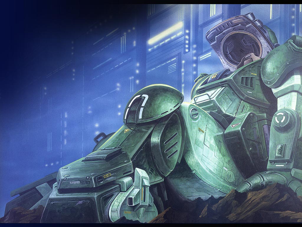 scopedog, soukou kihei votoms, tagme, cockpit, hangar, mecha, robot