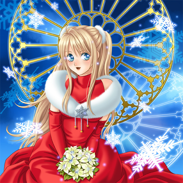 mariko niki, original, bad id, bad pixiv id, tagme, blonde hair, blue eyes, solo, twintails