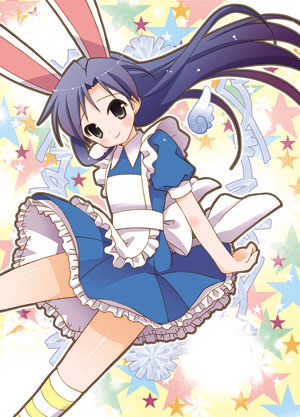 shinya soukichi, kisaragi chihaya, idolmaster, idolmaster (classic), idolmaster 1, maid fairy tale, lowres, 00s, animal ears, rabbit ears, solo