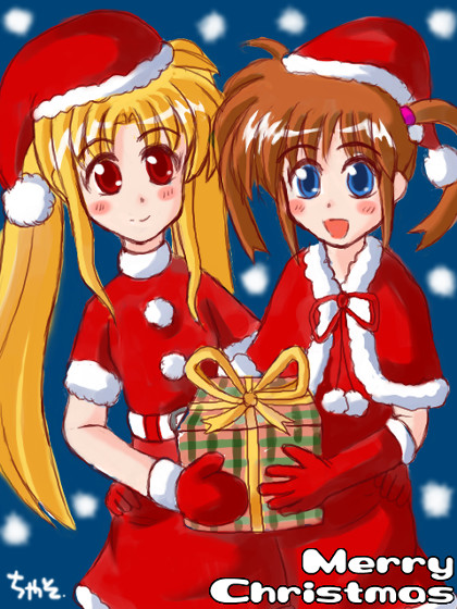 lyrical nanoha, mahou shoujo lyrical nanoha, tagme, 00s, christmas