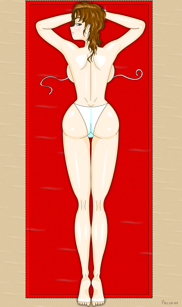 amaha masane, witchblade, 00s, ass, beach, bikini, swimsuit