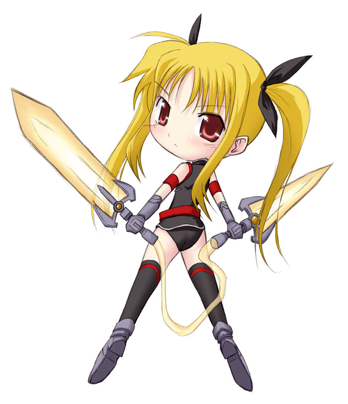 fate testarossa, lyrical nanoha, mahou shoujo lyrical nanoha, tagme, 00s, sword, thighhighs, weapon