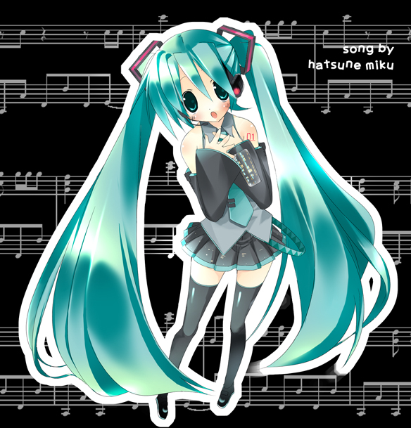 hatsune miku, vocaloid, tagme, thighhighs