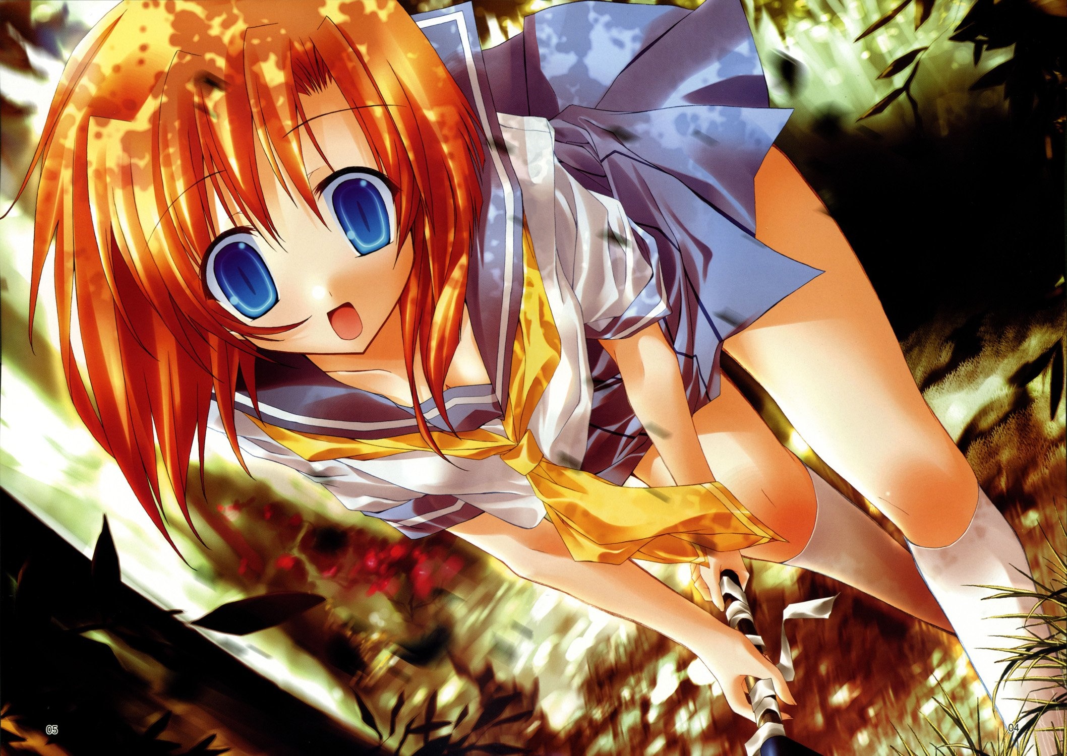 ryuuguu rena, higurashi no naku koro ni, highres, tagme, 00s, school uniform, serafuku