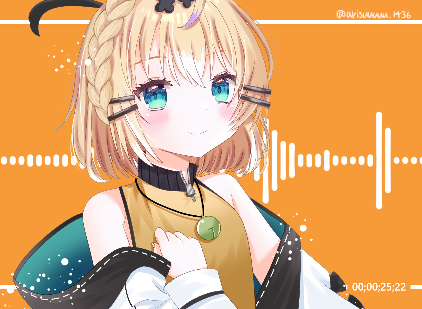 arisuuuuu.1436, millie parfait, nijisanji, nijisanji en, braid, hand on own chest, virtual youtuber