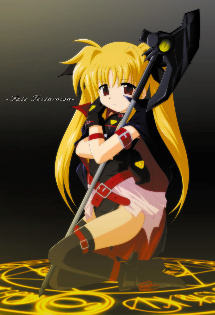 fate testarossa, lyrical nanoha, mahou shoujo lyrical nanoha, tagme, 00s, thighhighs