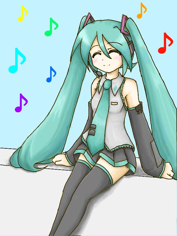 hatsune miku, vocaloid, tagme, thighhighs