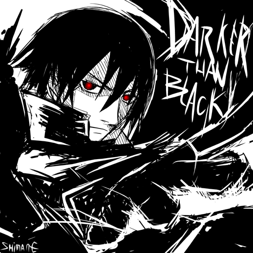 hei (darker than black), darker than black, tagme, 00s, monochrome, sketch