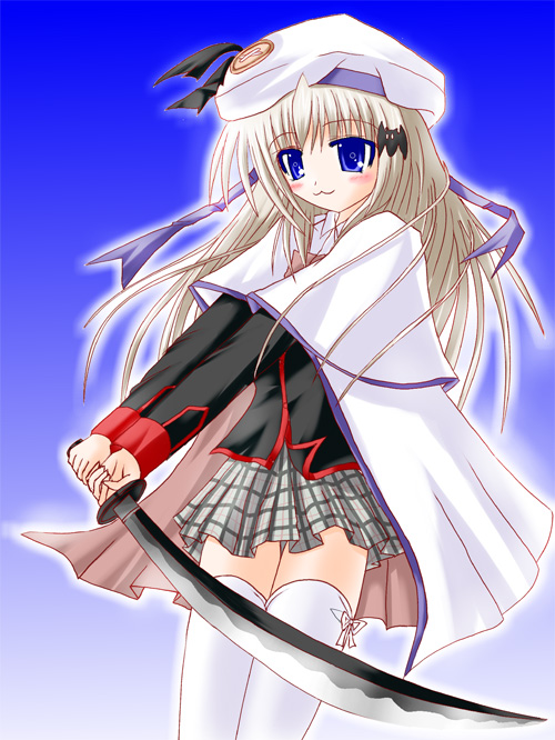 tagme, school uniform, serafuku, sword, thighhighs, weapon