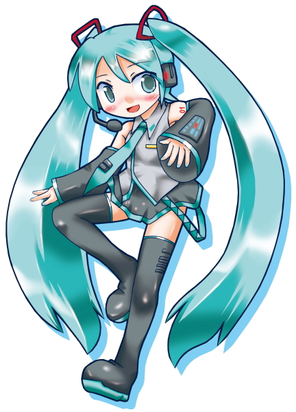 hatsune miku, vocaloid, tagme, thighhighs