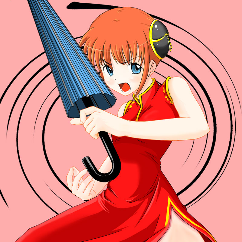 kumataka, kagura (gintama), gintama, tagme, 00s, umbrella