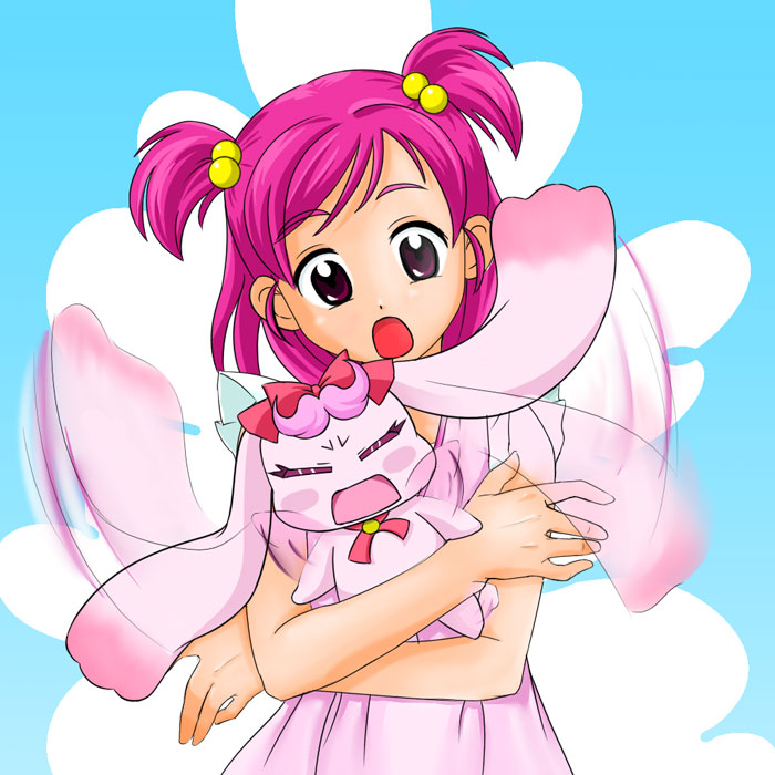 kumataka, milk (precure 5), yumehara nozomi, precure, yes! precure 5, tagme, 00s, pink hair, purple eyes