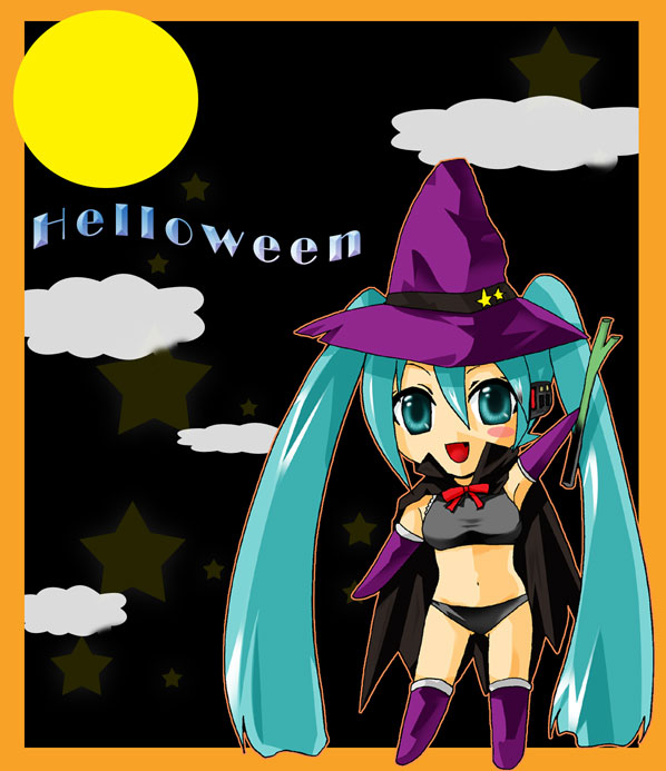 hatsune miku, vocaloid, tagme, halloween