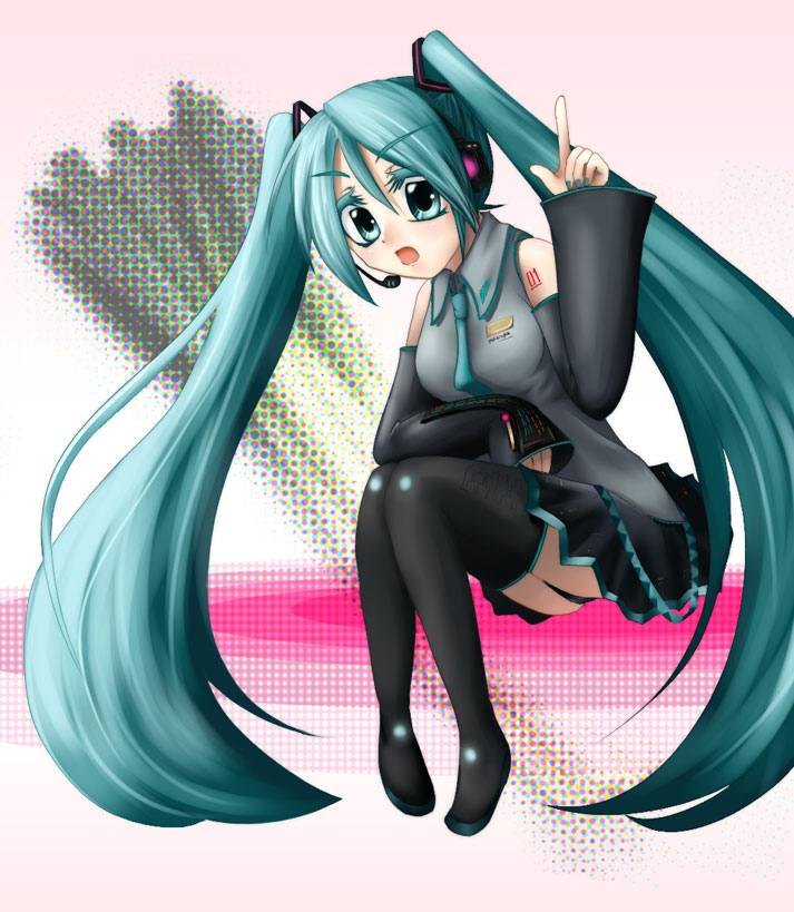 hatsune miku, vocaloid, tagme, panties, thighhighs, underwear
