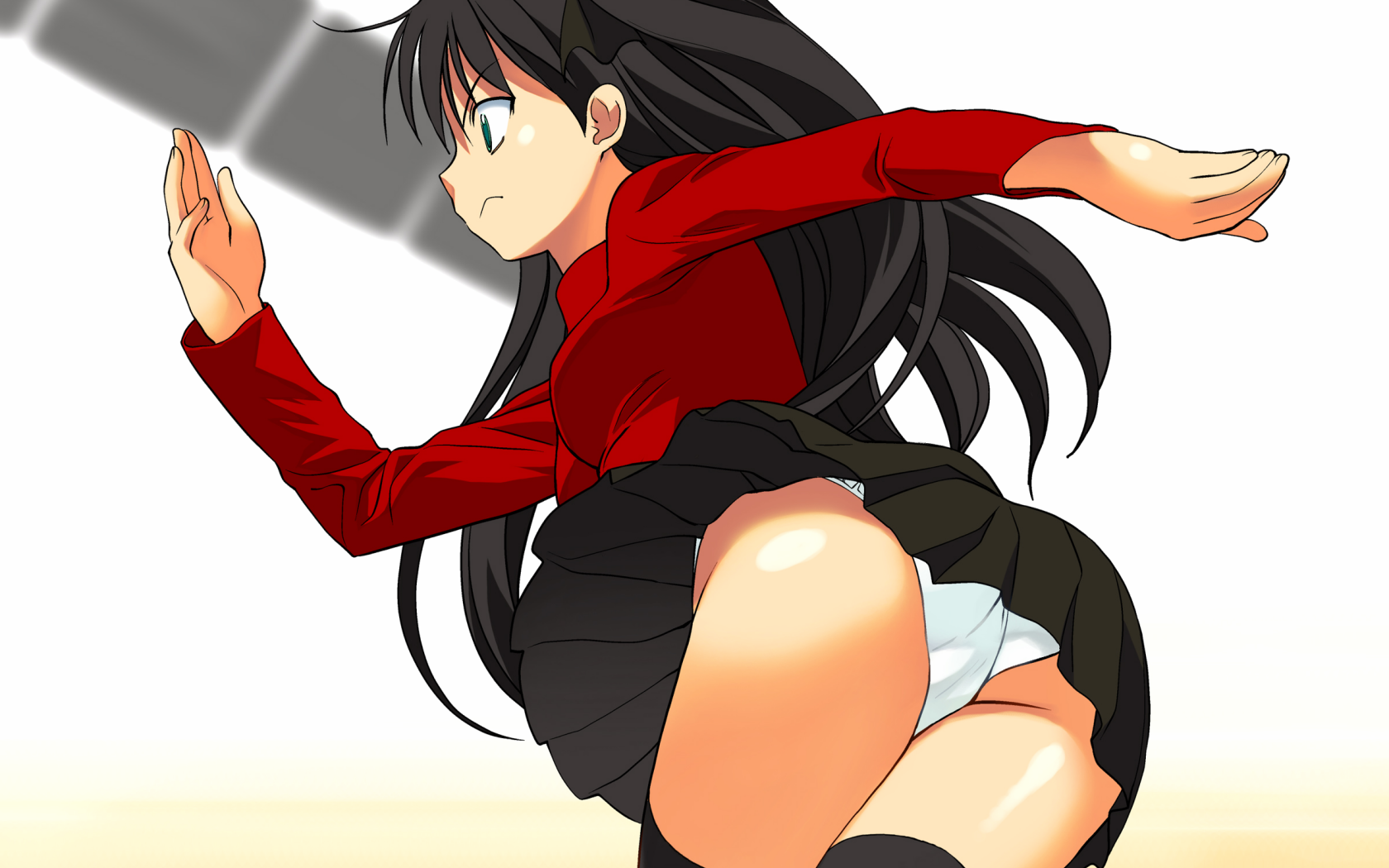 tohsaka rin, fate/stay night, fate (series), highres, 00s, panties, underwear