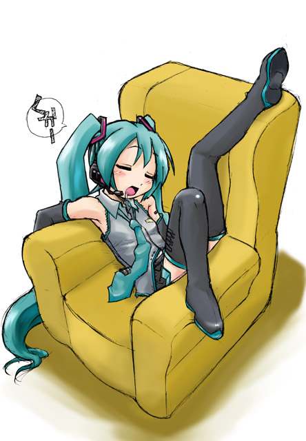 hatsune miku, vocaloid, tagme, thighhighs