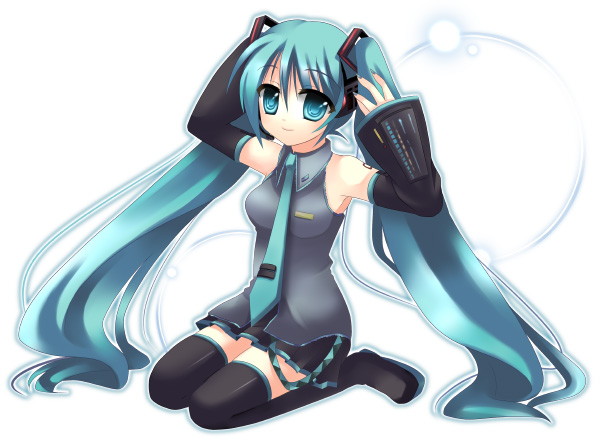 hatsune miku, vocaloid, tagme, thighhighs