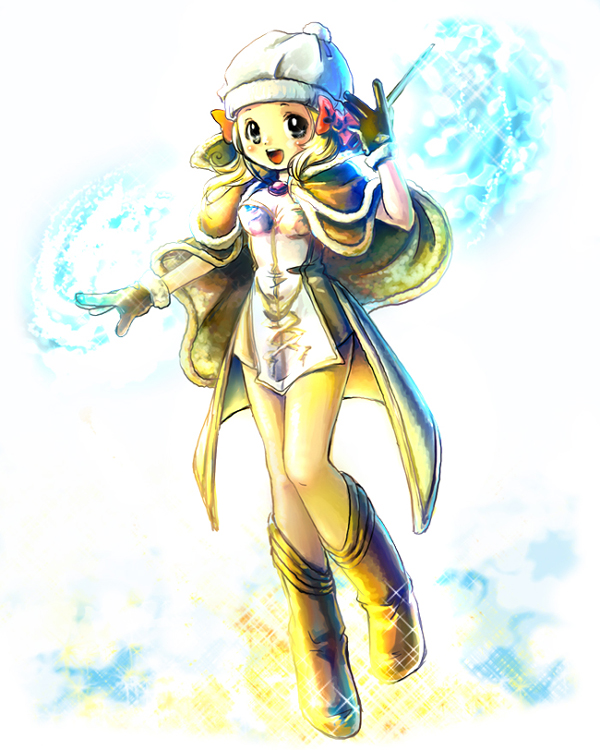 kano (artist), norapeko, high wizard (ragnarok online), ragnarok online, 1girl, blonde hair, boots, bow, brown boots, female focus, hat, legs, solo