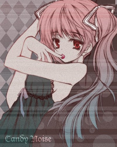 takano yuki (allegro mistic), original, cherry, food, fruit, twintails