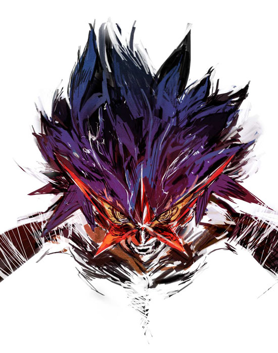 simon (ttgl), tengen toppa gurren lagann, 00s, 1boy, aged up, blue hair, glasses, gradient hair, male focus, manly, multicolored hair, solo