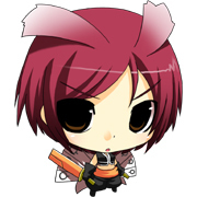 alkaid (.hack//), .hack//, .hack//g.u., bandai, cyber connect 2, lowres, 00s, 1girl, chibi, female focus, red hair, short hair, solo